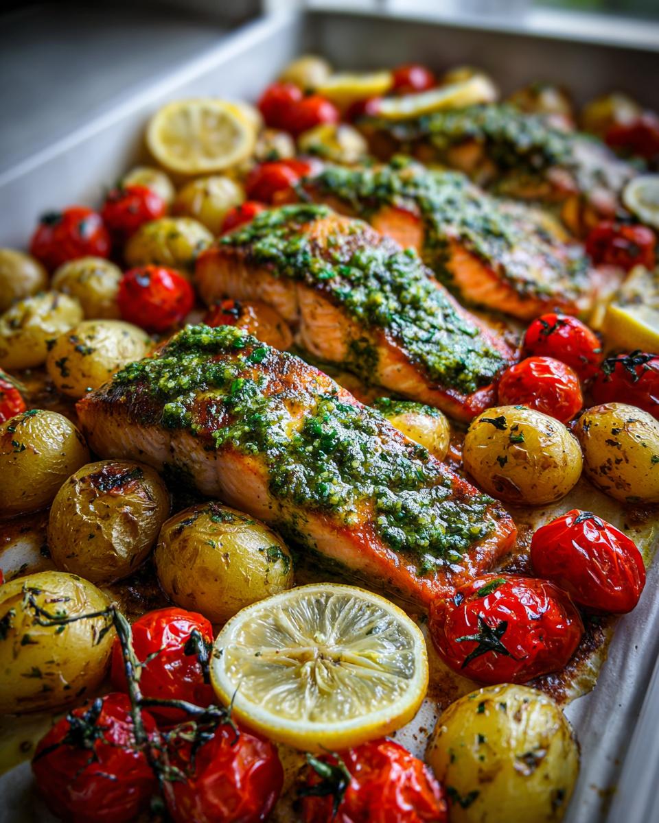 35-Minute Sheet Pan Pesto Salmon: A Flavor Bomb Dinner 6 Sheet Pan Pesto Salmon - detail 1