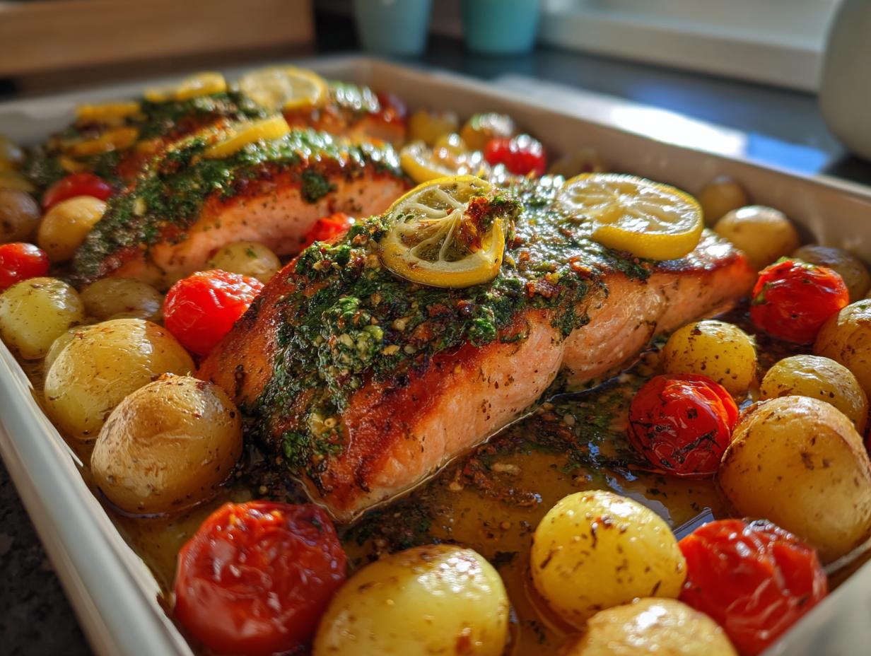 Sheet Pan Pesto Salmon