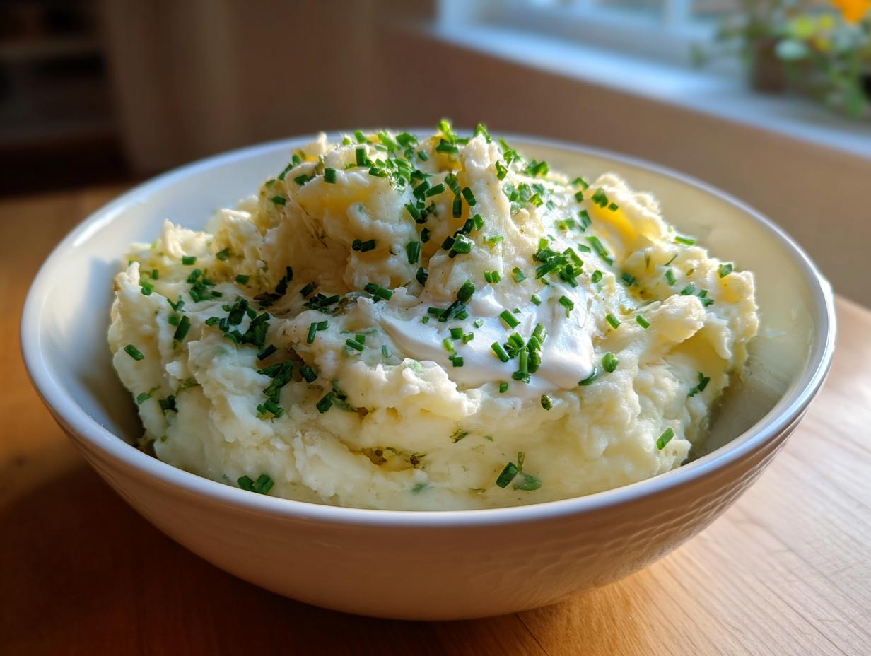 Sour Cream and Chive Mashed Potatoes