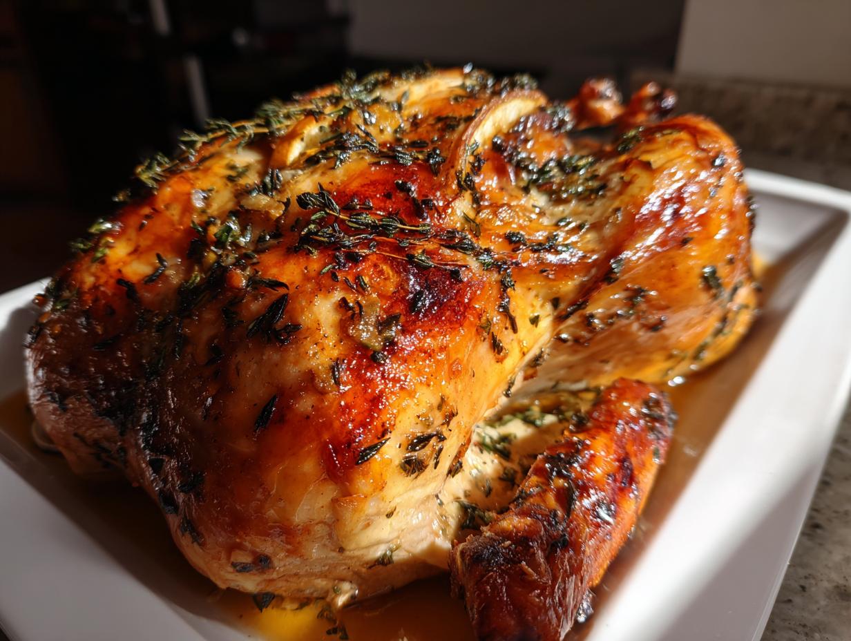 Spatchcocked Turkey with Garlic Butter