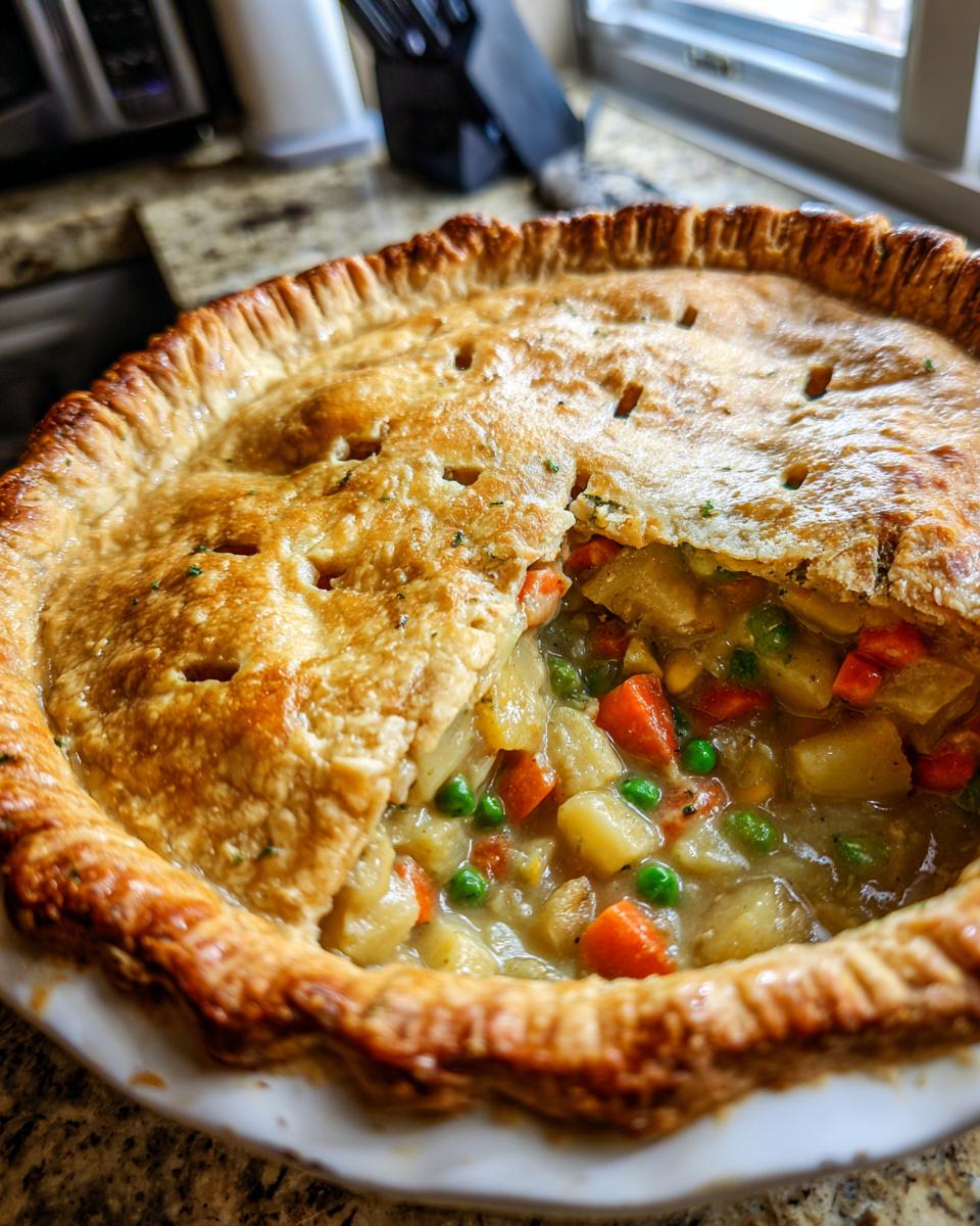 Creamy Vegetarian Pot Pie with 5 Perfect Veggies Inside 7 Vegetarian Pot Pie - detail 2