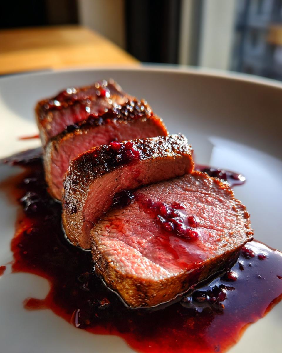 Venison Loin with Juniper Berry Sauce - detail 2