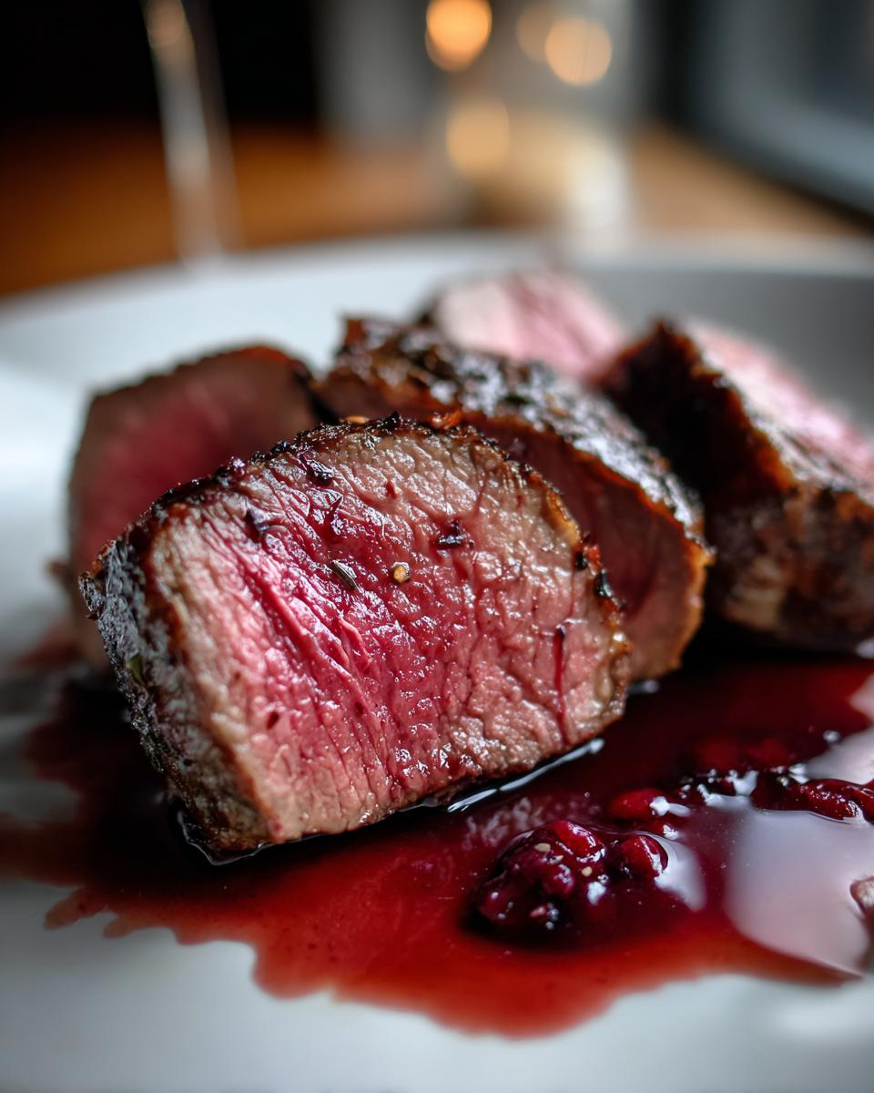 Venison Loin with Juniper Berry Sauce - detail 4