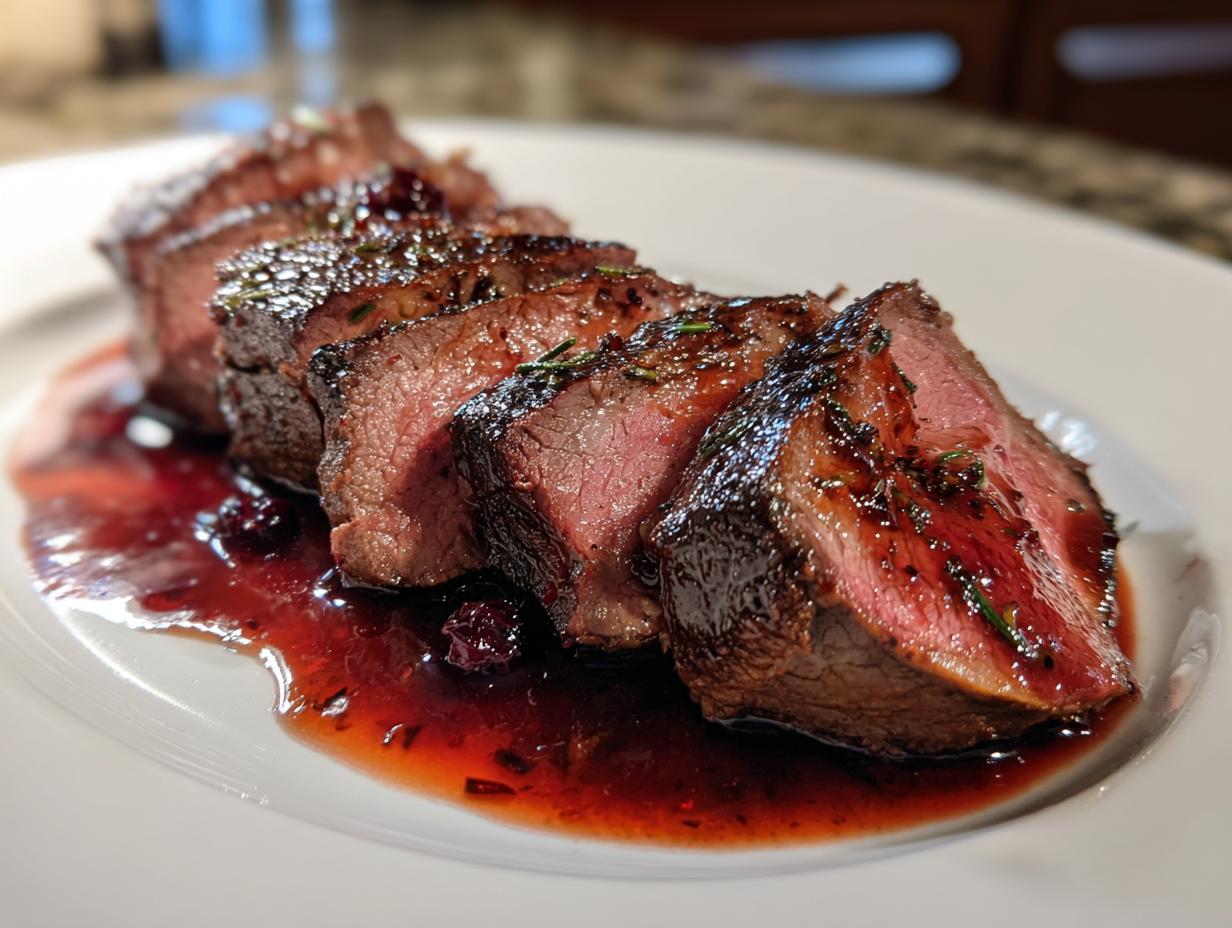 Venison Loin with Juniper Berry Sauce