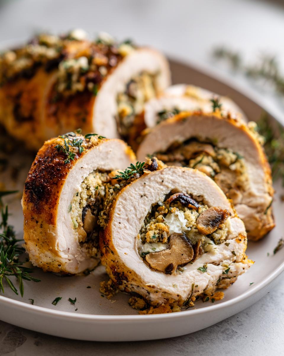 Irresistible Wild Mushroom Stuffed Turkey Breast in 5 Easy Steps 6 Wild Mushroom Stuffed Turkey Breast - detail 1