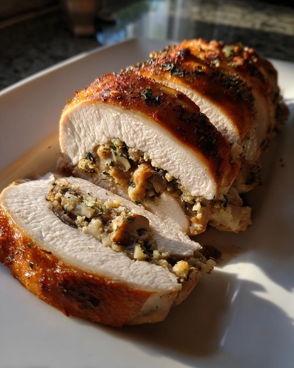 Irresistible Wild Mushroom Stuffed Turkey Breast in 5 Easy Steps 7 Wild Mushroom Stuffed Turkey Breast - detail 2