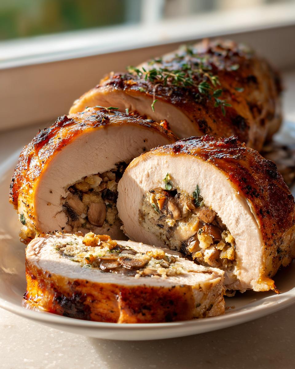 Irresistible Wild Mushroom Stuffed Turkey Breast in 5 Easy Steps 9 Wild Mushroom Stuffed Turkey Breast - detail 4