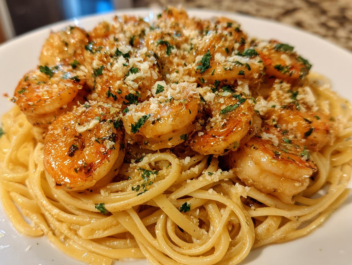 15-Minute Garlic Butter Shrimp Pasta