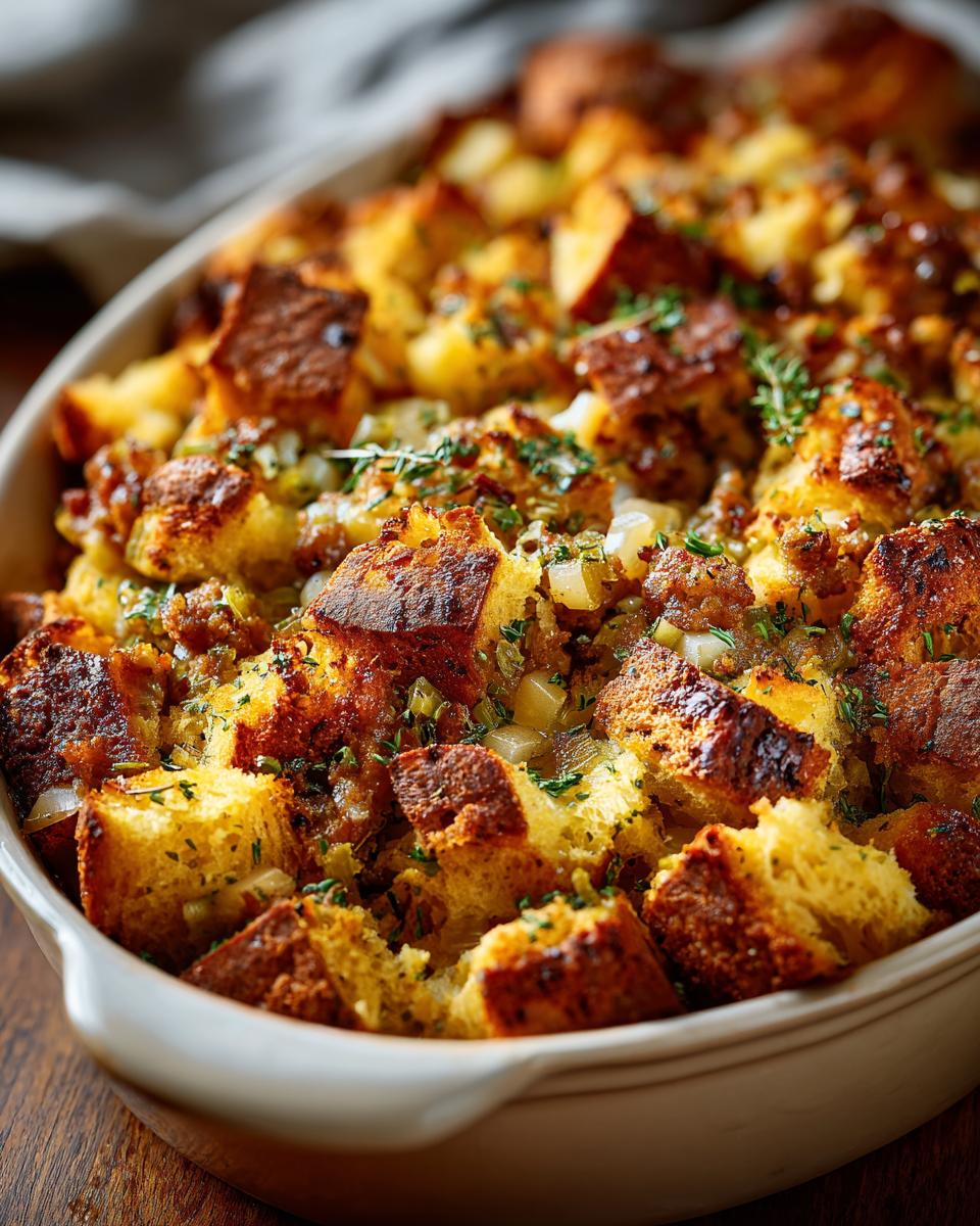 5-Star Apple, Sausage, and Herb Stuffing Everyone Loves 7 Apple, Sausage, and Herb Stuffing - detail 2