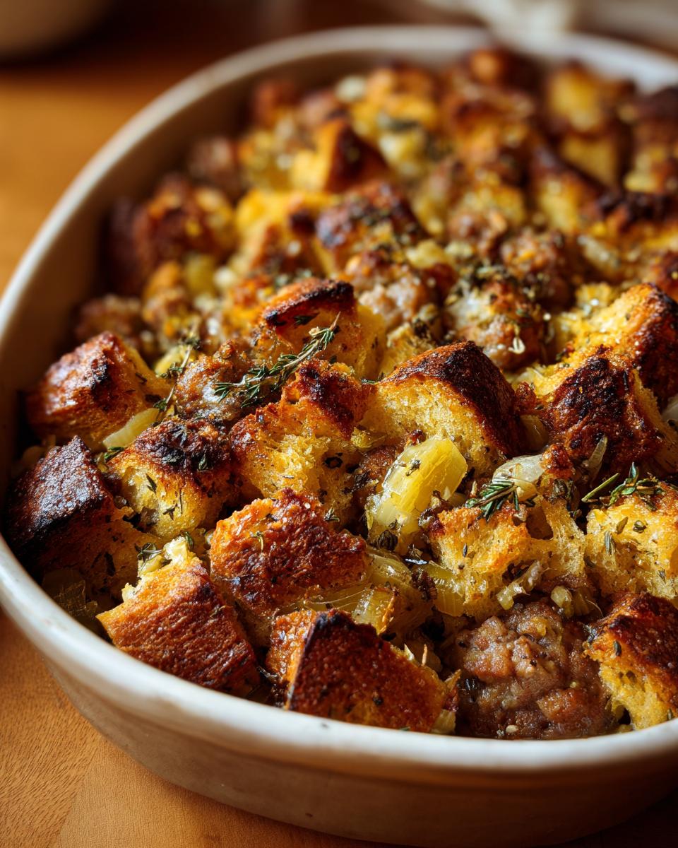 5-Star Apple, Sausage, and Herb Stuffing Everyone Loves 9 Apple, Sausage, and Herb Stuffing - detail 4