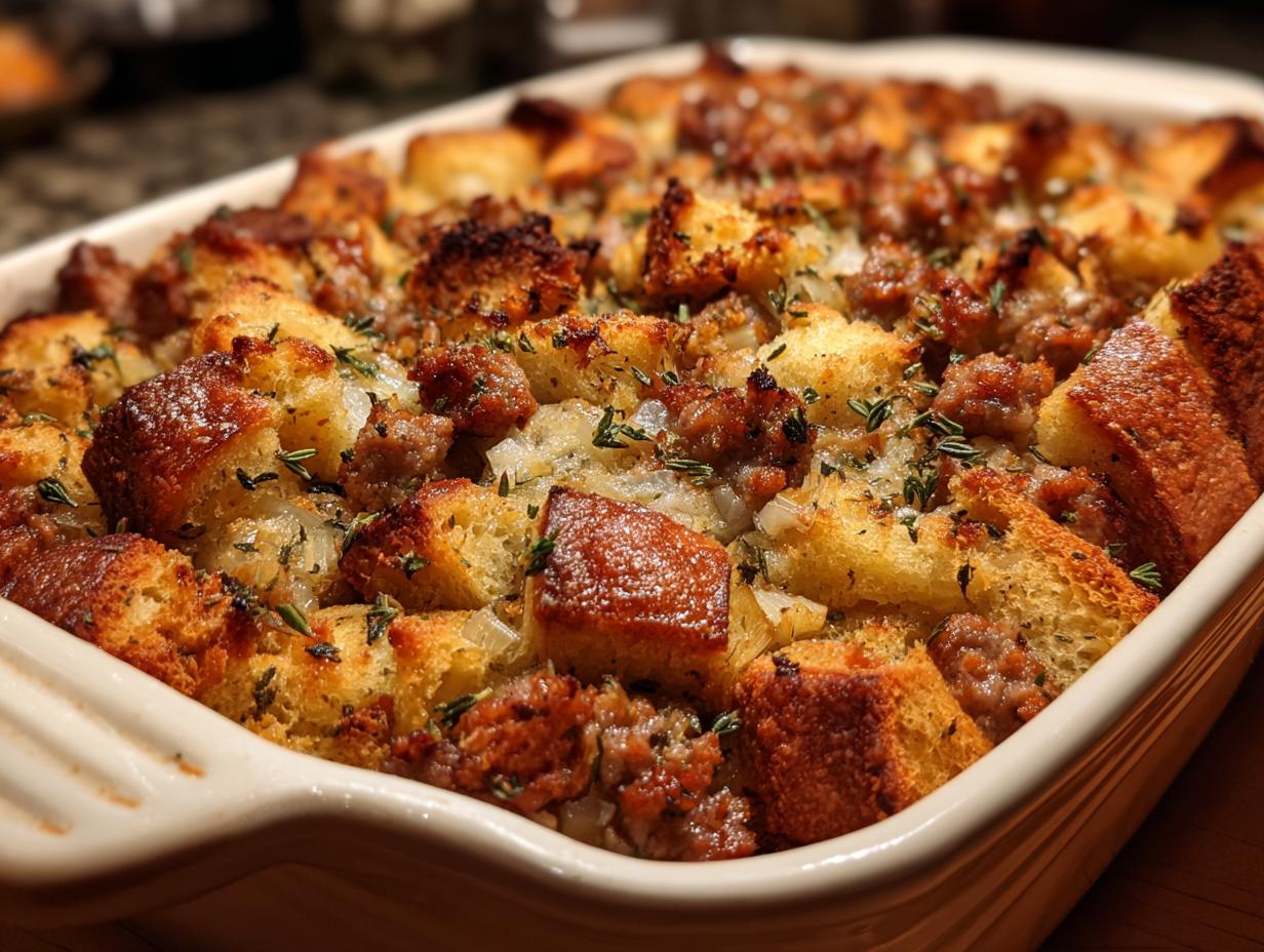 Apple, Sausage, and Herb Stuffing