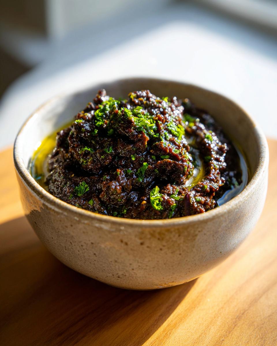 10-Minute Black Olive Tapenade: A Bold Mediterranean Dream 6 Black Olive Tapenade - detail 1