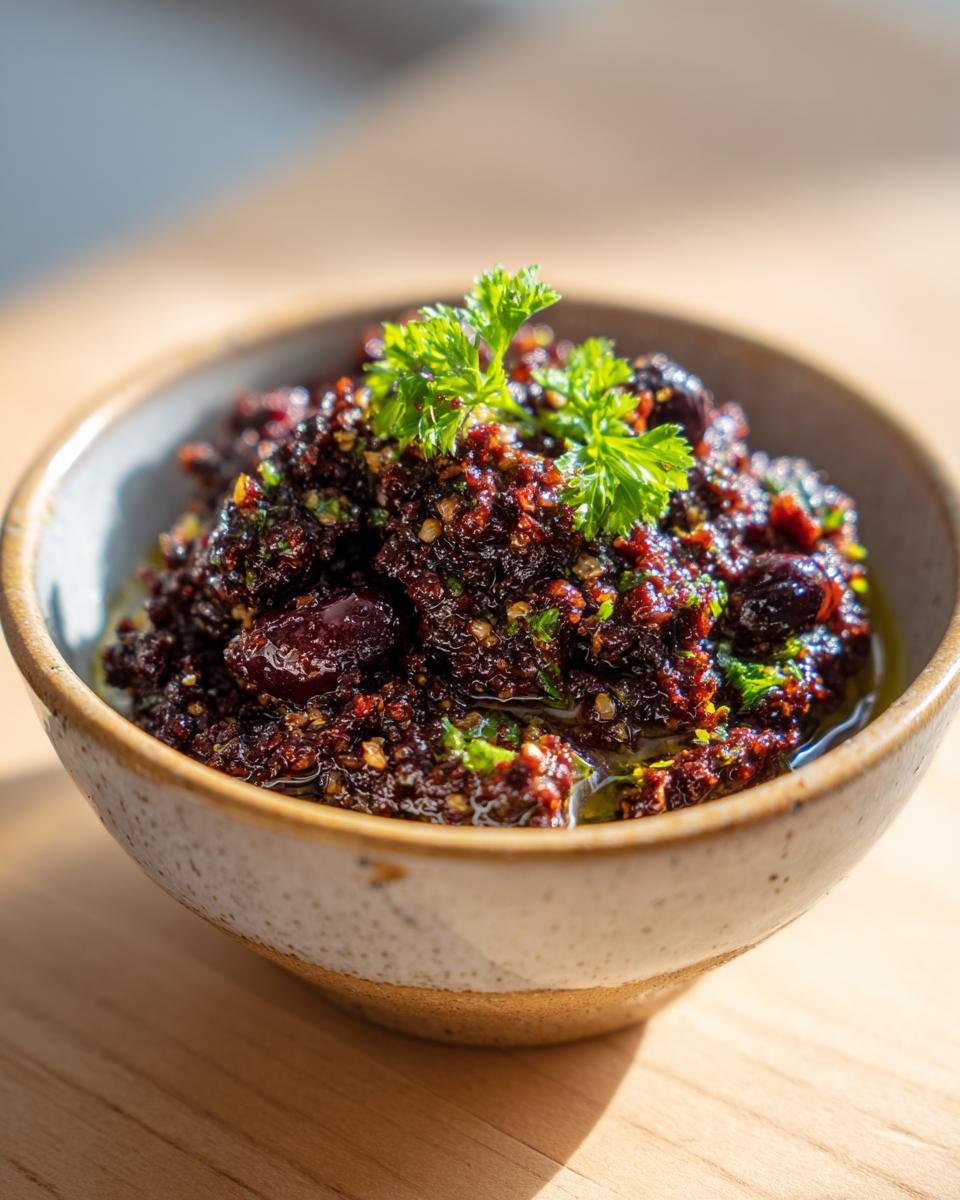 10-Minute Black Olive Tapenade: A Bold Mediterranean Dream 8 Black Olive Tapenade - detail 3