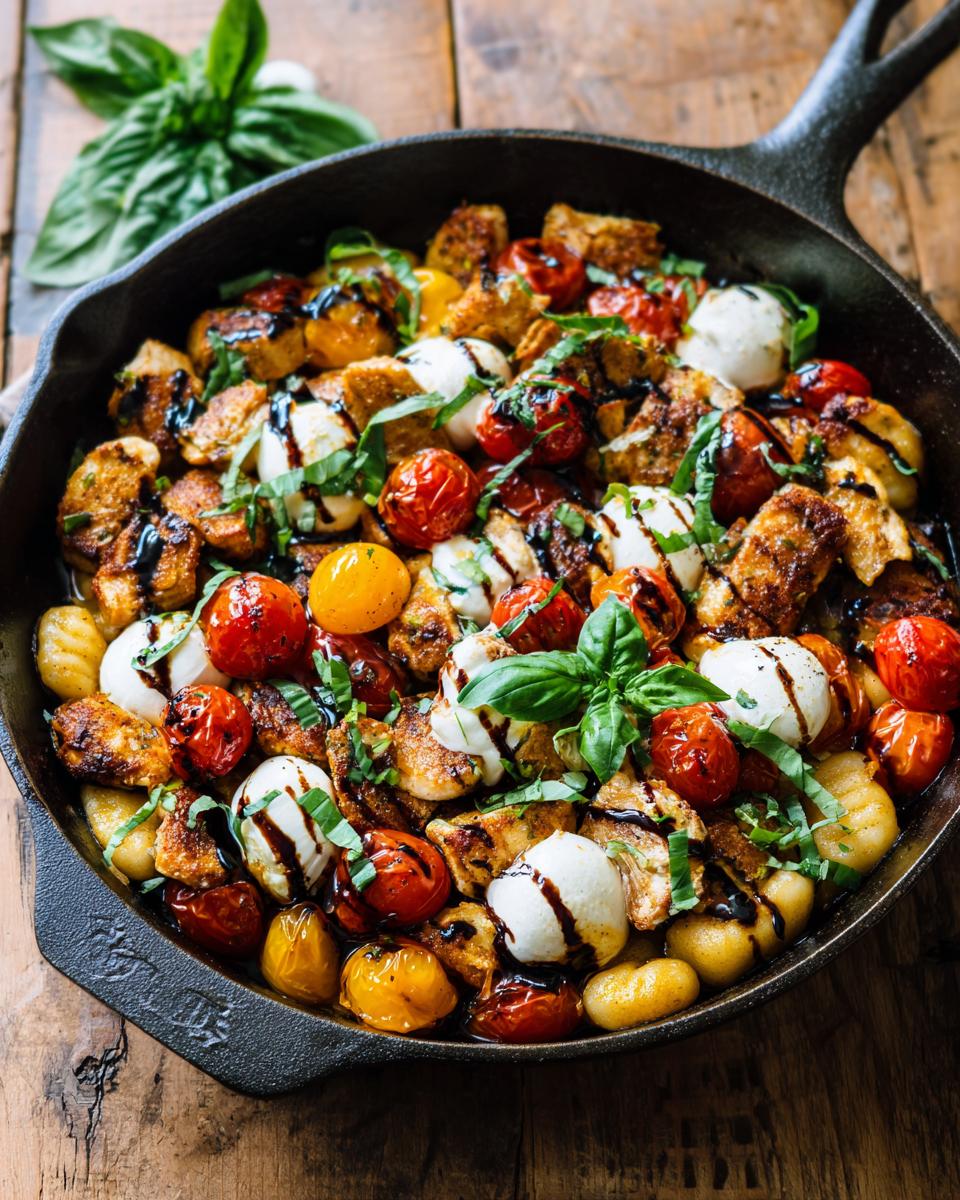 25-Minute Caprese Chicken Gnocchi Skillet That’s Irresistible 8 Caprese Chicken Gnocchi Skillet - detail 3
