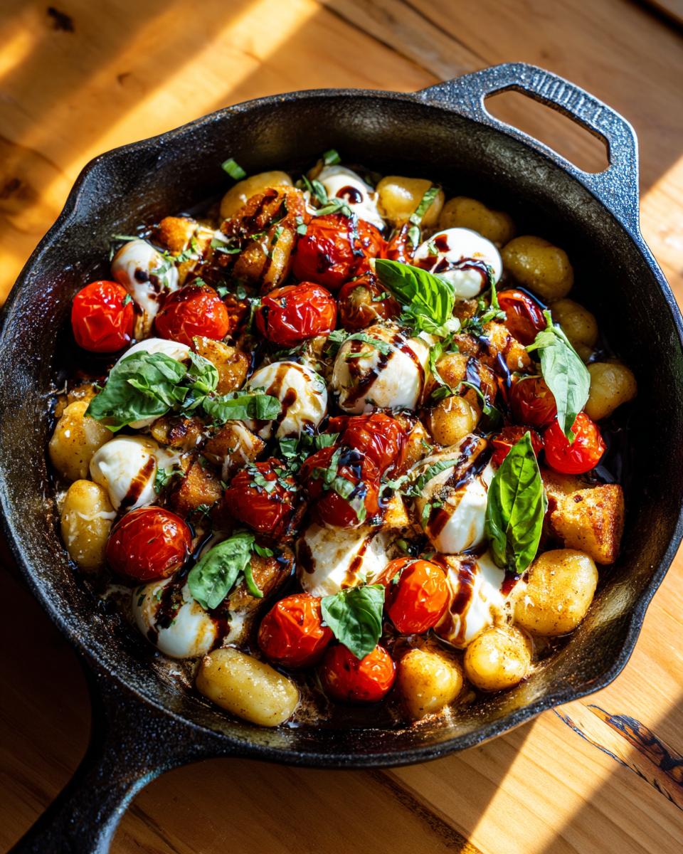25-Minute Caprese Chicken Gnocchi Skillet That’s Irresistible 9 Caprese Chicken Gnocchi Skillet - detail 4