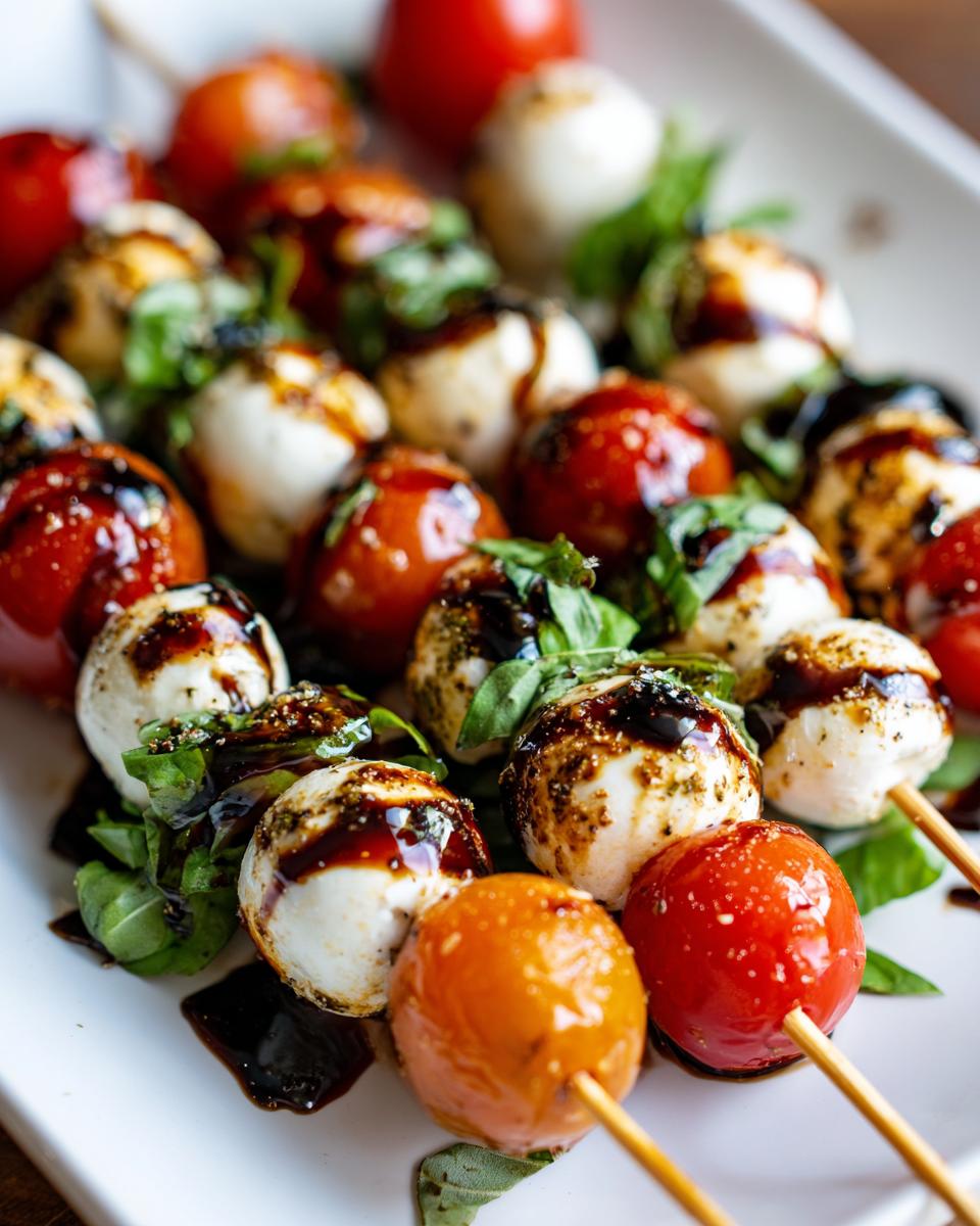 Irresistible Caprese Skewers with Balsamic Glaze in 10 Minutes 5 Caprese Skewers with Balsamic Glaze - detail 1