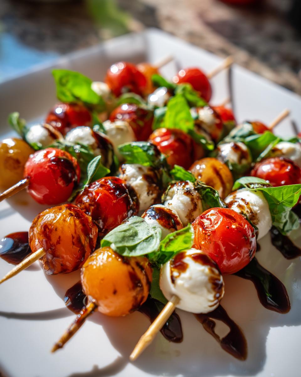 Irresistible Caprese Skewers with Balsamic Glaze in 10 Minutes 6 Caprese Skewers with Balsamic Glaze - detail 2