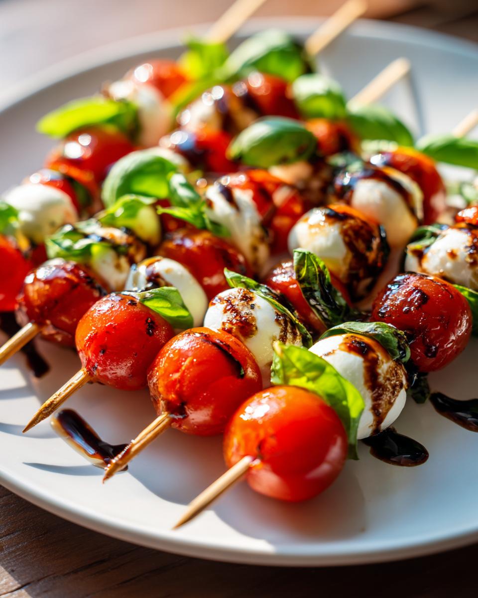 Irresistible Caprese Skewers with Balsamic Glaze in 10 Minutes 7 Caprese Skewers with Balsamic Glaze - detail 3