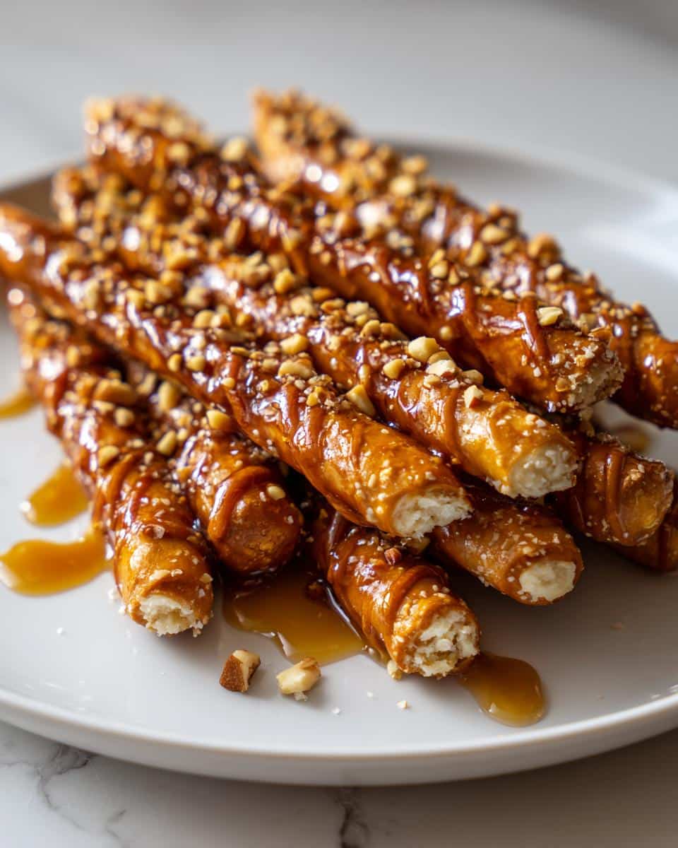 Caramel Pretzel Rods - detail 1