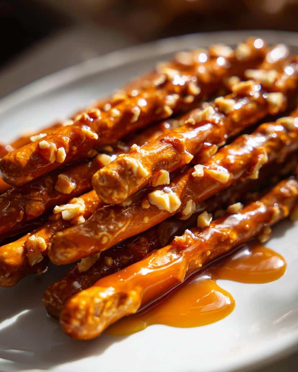 Caramel Pretzel Rods - detail 2
