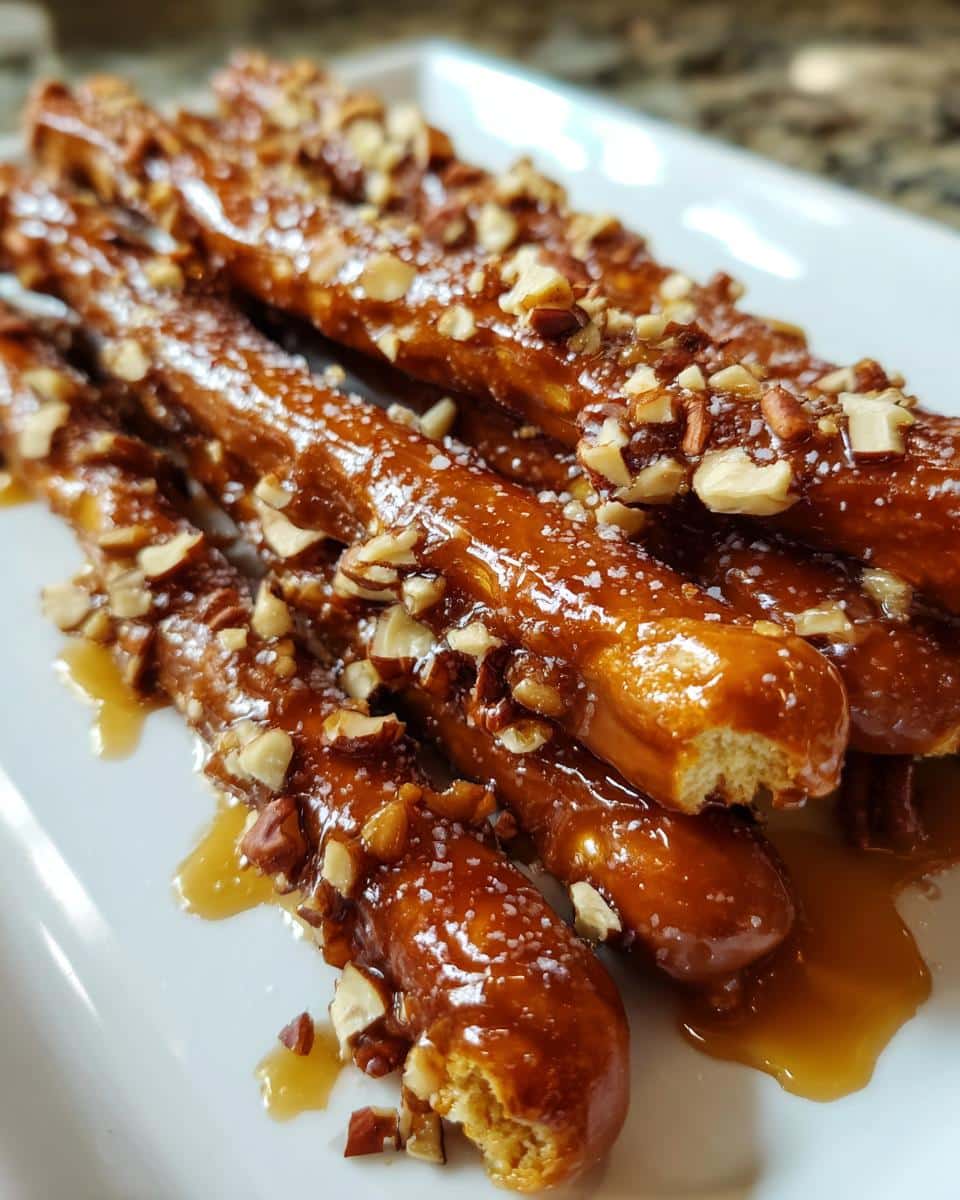 Caramel Pretzel Rods - detail 3