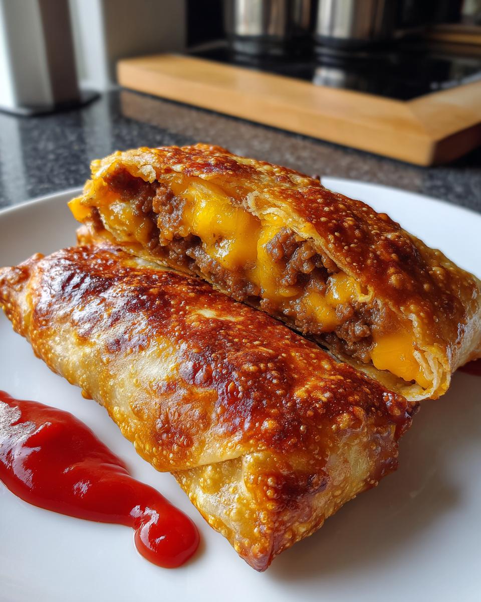 Irresistible Cheeseburger Egg Rolls Recipe in 30 Flavorful Minutes 5 Cheeseburger Egg Rolls - detail 1