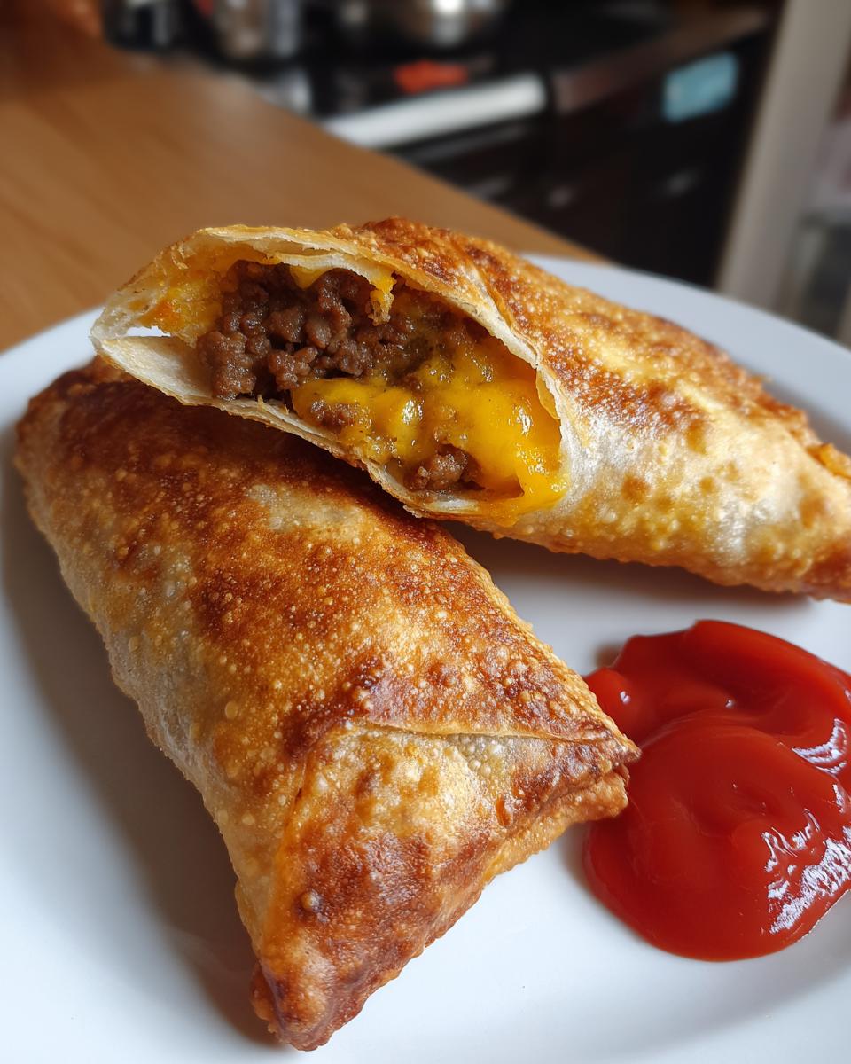 Irresistible Cheeseburger Egg Rolls Recipe in 30 Flavorful Minutes 6 Cheeseburger Egg Rolls - detail 2