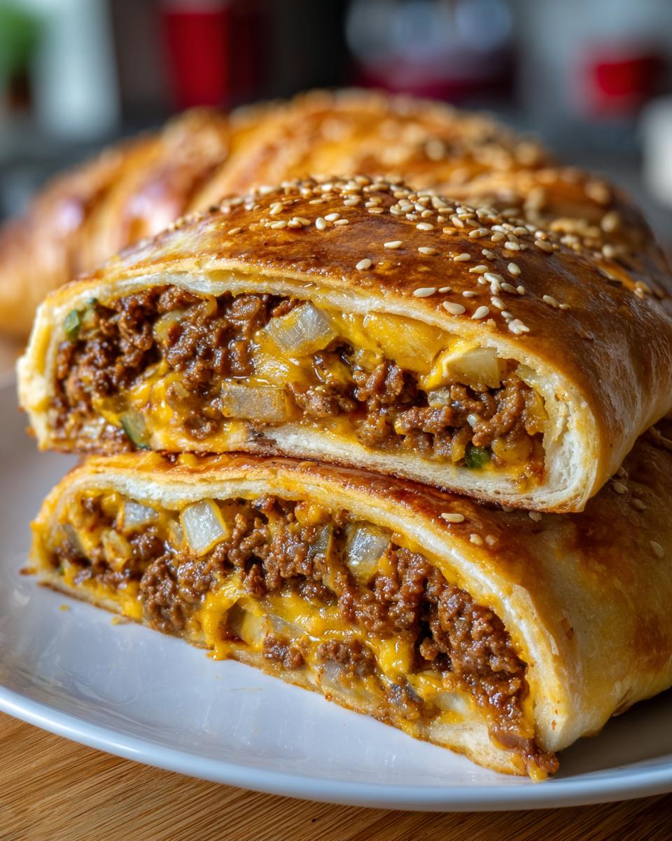Irresistible 5-Ingredient Cheeseburger Stromboli You'll Crave 6 Cheeseburger Stromboli - detail 2