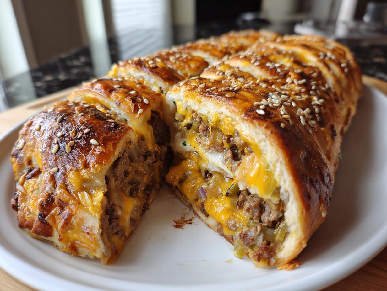 Cheeseburger Stromboli