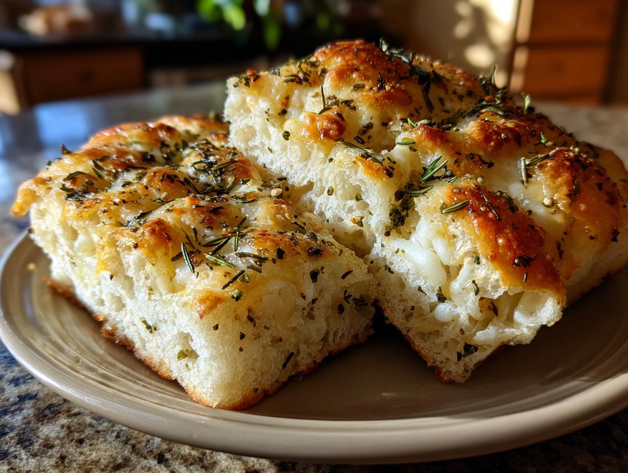 Cheesy Garlic Herb Focaccia