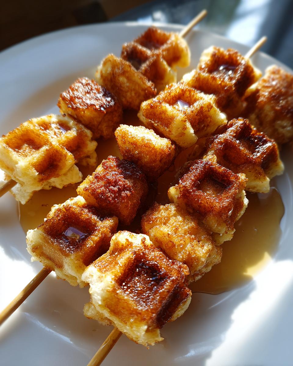 Chicken and Waffle Skewers - detail 1