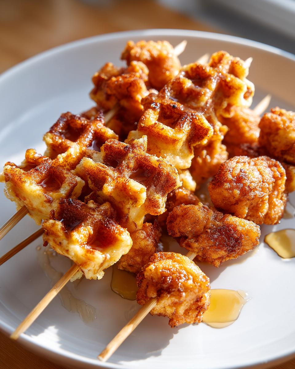 Chicken and Waffle Skewers - detail 4