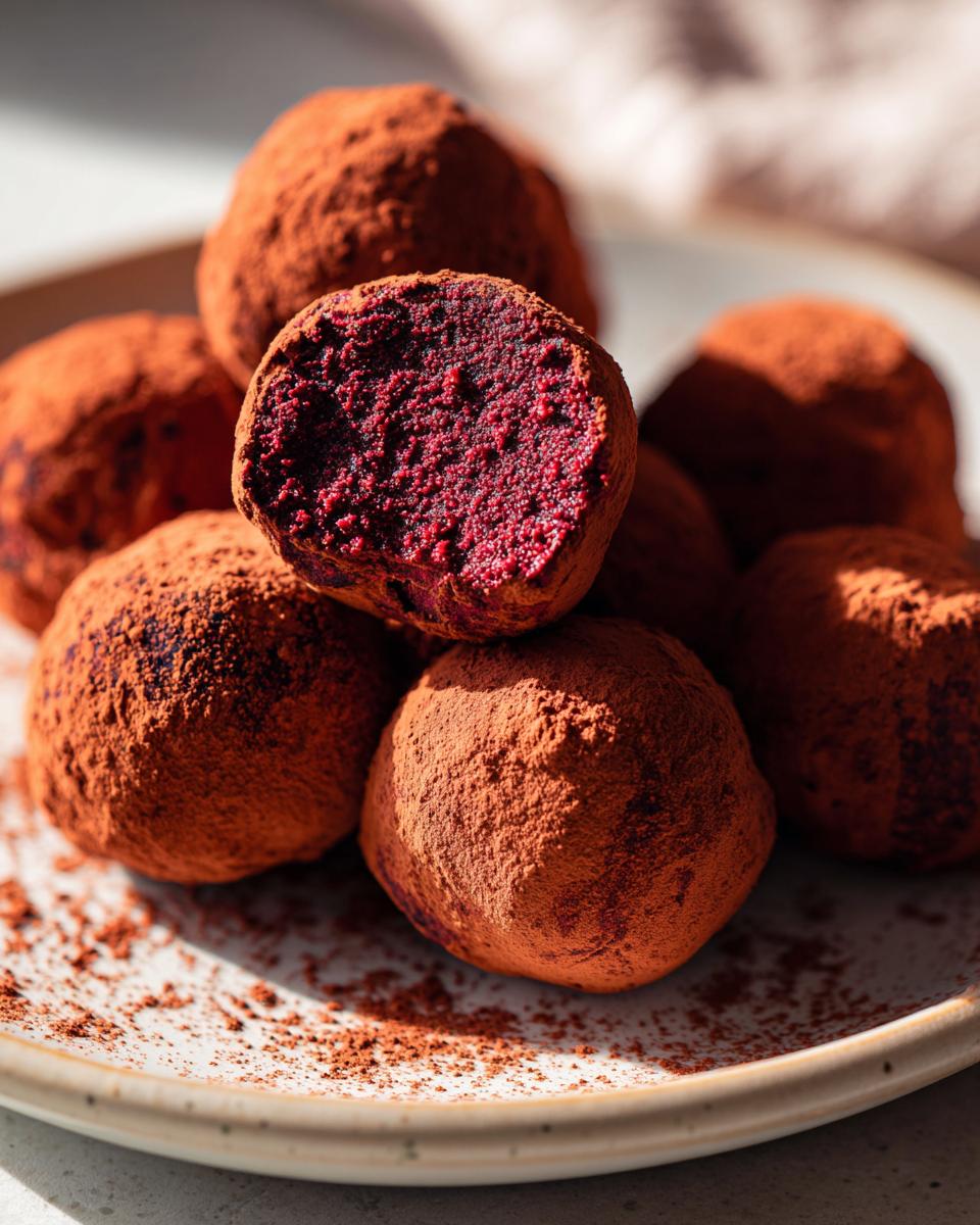 Chocolate Raspberry Truffles - detail 2