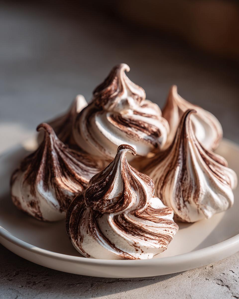 Magical Chocolate Swirl Meringues in Just 4 Ingredients! 8 Chocolate Swirl Meringues - detail 3