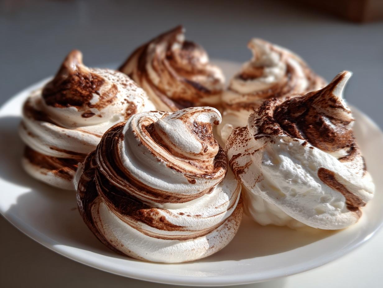 Chocolate Swirl Meringues