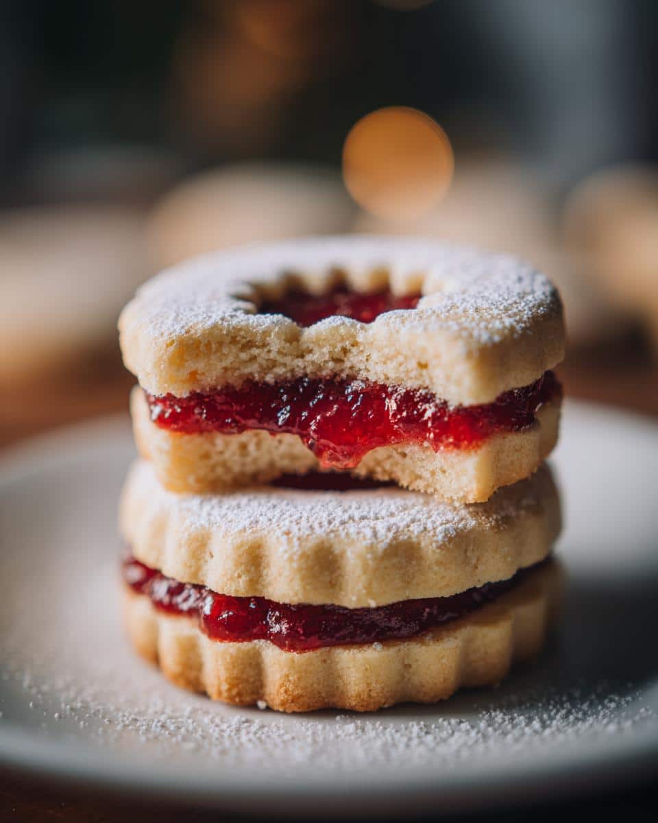 Christmas Linzer Cookies - detail 1