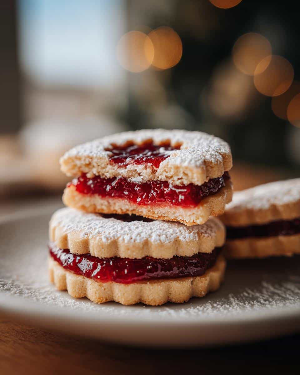 Christmas Linzer Cookies - detail 2