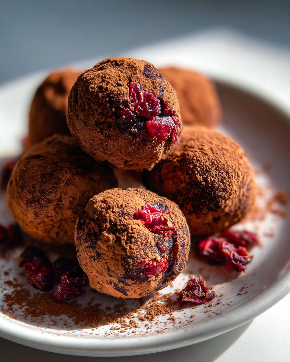 Cranberry Chocolate Truffles - detail 1