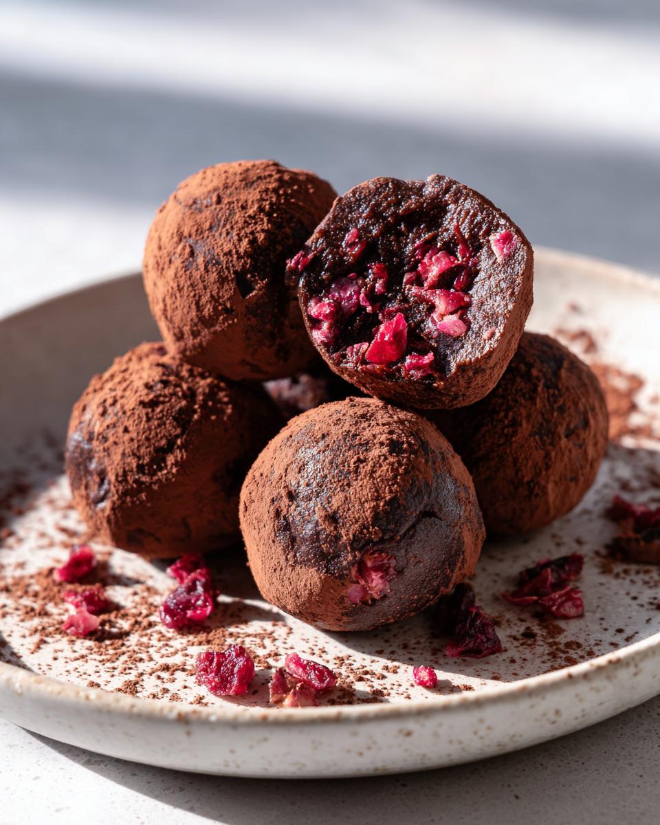 Cranberry Chocolate Truffles - detail 3