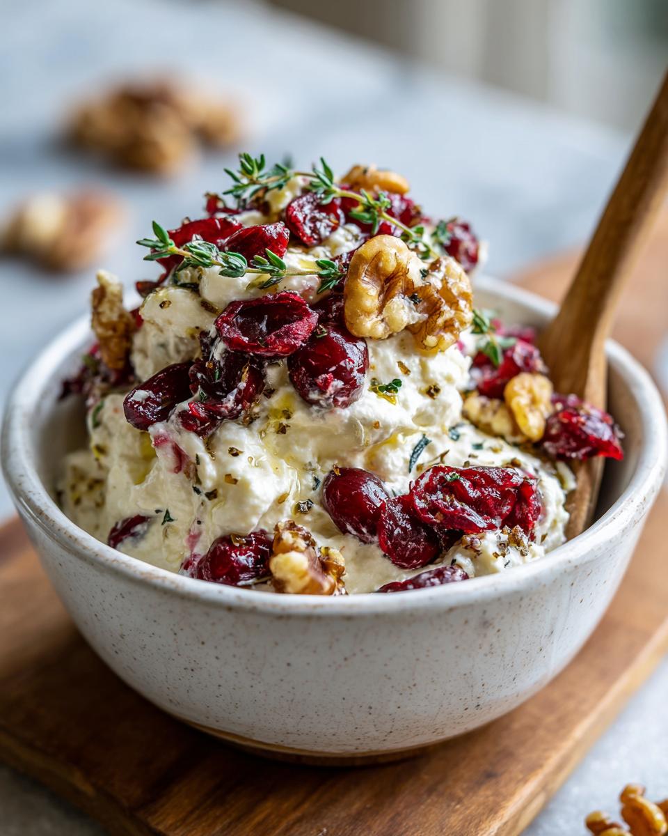5-Minute Cranberry Goat Cheese Dip – Irresistible Holiday Magic 5 Cranberry Goat Cheese Dip - detail 1