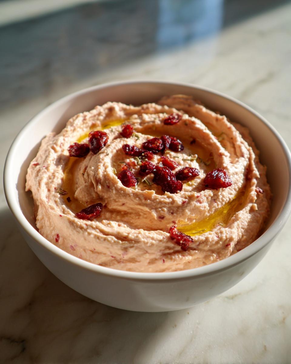 10-Minute Cranberry Hummus That Steals the Show 6 Cranberry Hummus - detail 2