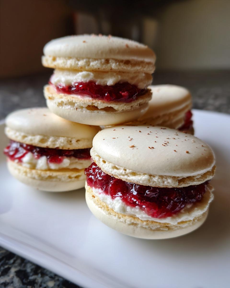 3 Irresistible Cranberry Macarons That Steal the Holiday Spotlight 7 Cranberry Macarons - detail 2