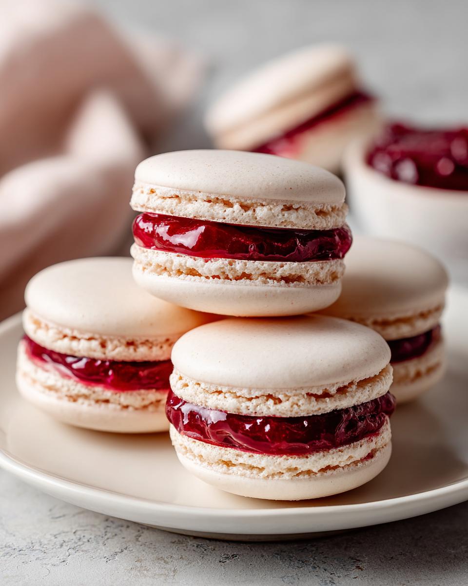 3 Irresistible Cranberry Macarons That Steal the Holiday Spotlight 9 Cranberry Macarons - detail 4
