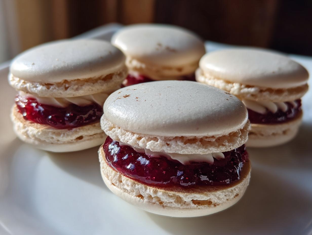 Cranberry Macarons