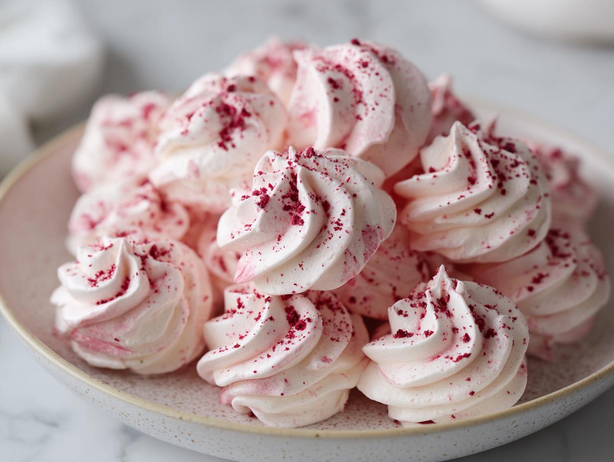 Cranberry Meringue Kisses