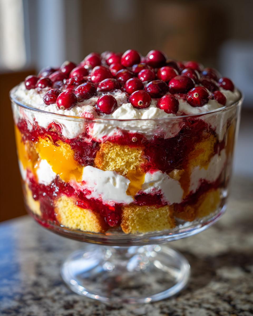 Cranberry Parfait Trifle - detail 3