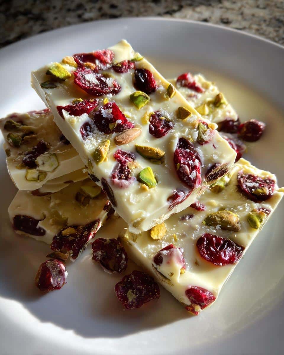 15-Minute Cranberry Pistachio Bark Recipe – Irresistible Holiday Magic 6 Cranberry Pistachio Bark - detail 1