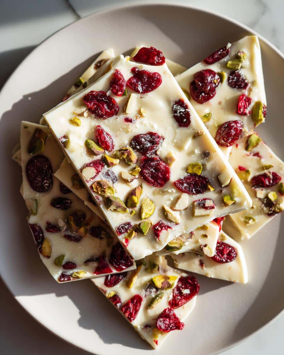 15-Minute Cranberry Pistachio Bark Recipe – Irresistible Holiday Magic 8 Cranberry Pistachio Bark - detail 3