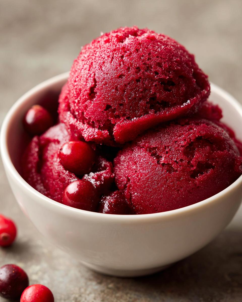 Tantalizing 4-Ingredient Cranberry Sorbet You'll Crave 5 Cranberry Sorbet - detail 1