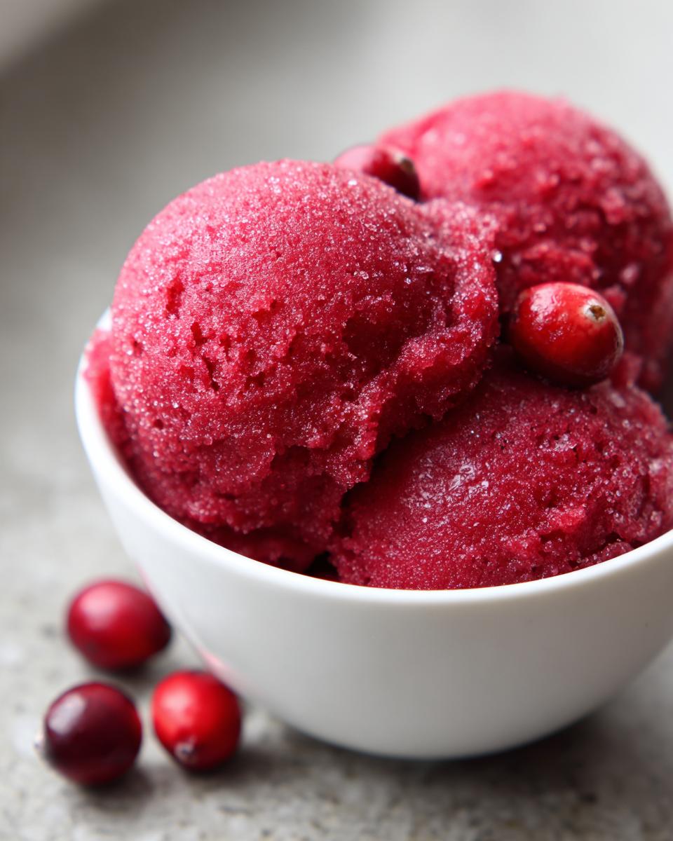Tantalizing 4-Ingredient Cranberry Sorbet You'll Crave 7 Cranberry Sorbet - detail 3